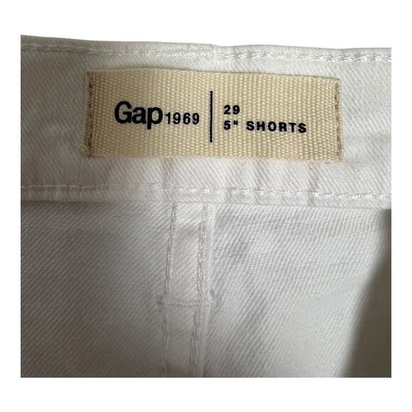 Gap Womens Shorts 29 White Denim Jean Preppy Twee Beach - Picture 2 of 4